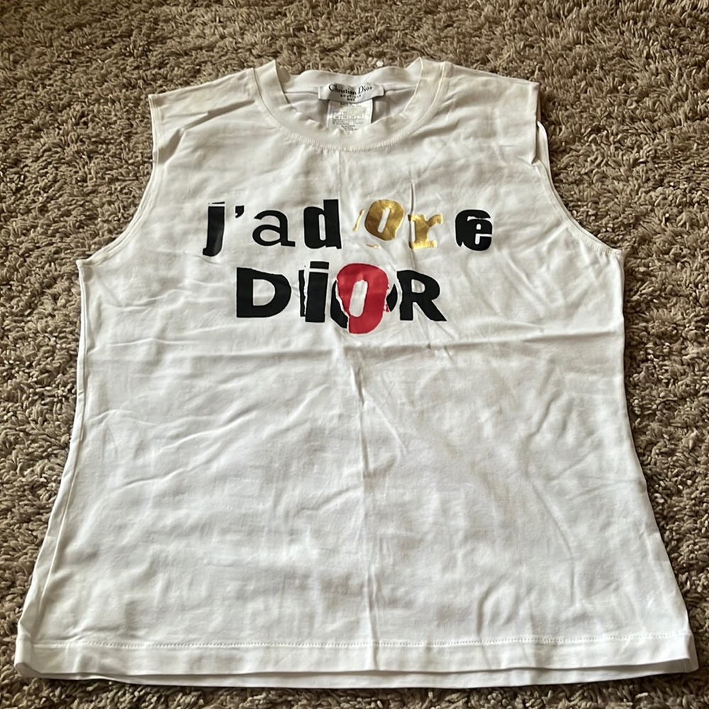 Dior T-shirt size 10 US white
